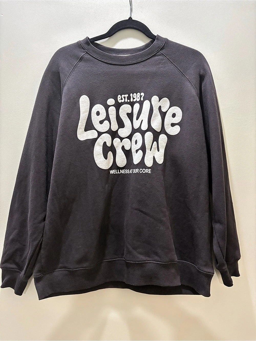 Graphic Crewneck Sweatshirt in Gray Like New